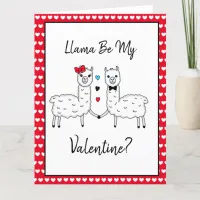 Funny Cute Llama Pun Valentine's Day    Card