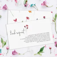 Little Wildflower Baby Shower Book Request Enclosure Card