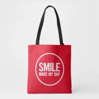 SMILE Make My Day Tote Bag
