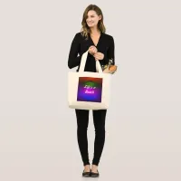 Neon of Colors Life's a Beach Large Tote Bag