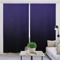 Dark Blue Black Gradient Blackout Curtains