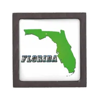 Florida State Map and Text Keepsake Box