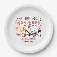 Christmas July Skeleton Summer Ween Beer Birthday Paper Plates