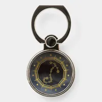 Dark Zodiac Astrology: Scorpio Black & Gold Phone Ring Stand