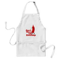 Yes I Will Ketchup Funny Food Cartoon Adult Apron