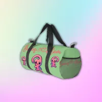 Bonus Mom - Modern in Pink & Green | Duffle Bag