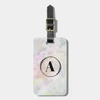 *~* Marble & Lace + Black Diamond Monogram Luggage Tag