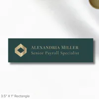 Luxury Gold Logo Name Tag