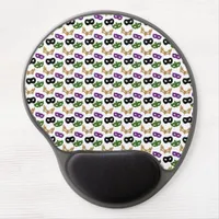 Mardi Gras Mask Purple Green Faux Gold Black Gel Mouse Pad