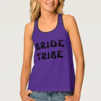 Halloween Bride Tribe | Purple And Black Name Tank Top