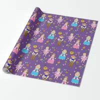 Halloween Kids Cowboys, Princesses and Ballerinas Wrapping Paper