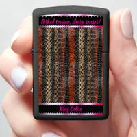 Shed snake skins in intricate patterns zippo lighter