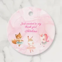 Tutu Cute Ballerina Ballet Animals Birthday Party Favor Tags