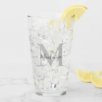 Personalize Monogram Initial Name Drinking Glass