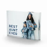 Navy Blue Best Aunt Ever Photo Block