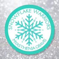 Myasthenia Gravis Snowflake Warrior sticker