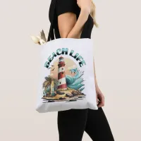 Personalized Beach Life Tote Bag