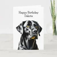 Black Lab Dog Lovers | Personalized Birthday Card