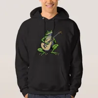 Funny Frog Playing Guitar Hoodie