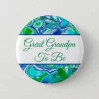 Great Grandpa To Be | Boy's  Baby Shower    Button