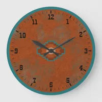 Southwest Canyons Geometric Mesa Old West Large Large Clock