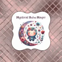 Mystical Boho Magic Maroon | Paper Coaster