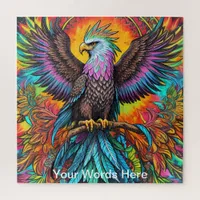 Rainbow Garden Neon Psychedelic Wildlife Nature  Jigsaw Puzzle