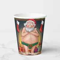 Funny Dirty Santa Christmas Collection Paper Cups