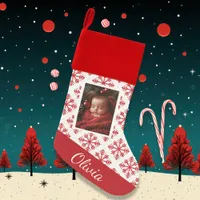 Personalized Girl's Photo and Name Christmas Christmas Stocking