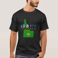 Idaho Map, Seal and Picture Text T-Shirt