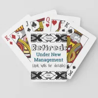 Funny Retirement Joke No More Work Celebration Poker Cards