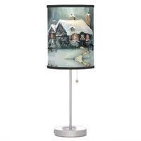 Merry Christmas Y'All Marvelous Winter Night    Table Lamp