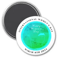 International Women's Day 8th March 2024 Colorful Magnet