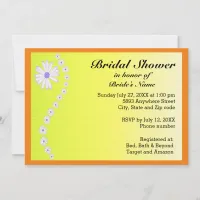 Daisies on Yellow Background Bridal Shower Invitation