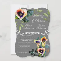 Victorian Floral Calla Lilies Bouquet Blossom Invitation