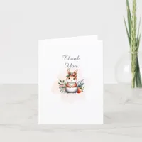 Woodland Animals Baby Shower Thank You Note Card