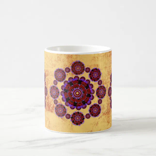 Mandala flower pattern magic mug