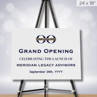 Grand Opening Party Welcome Sign with Logo