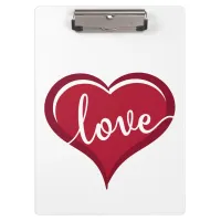 love in heart valentines clipboard