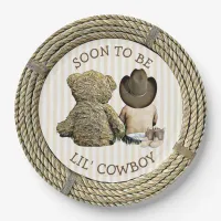 Soon to be Lil' Cowboy Baby Shower Cake Plates