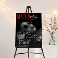 Mob Wife & Martini Black Bach Bachelorette Party Foam Board