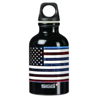 American Flag Patriotic Red White Blue Water Bottl Water Bottle