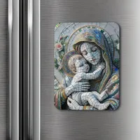 Virgin Mary and Baby Jesus | Mosaic Statue Magnet