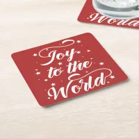 joy to the world Christmas Square Paper Coaster