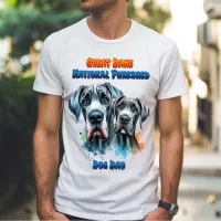 Dynamic Duo: Great Dane National Purebred Dog T-Shirt