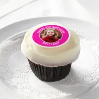 Personalized Photo, Name and Age Birthday Edible Frosting Rounds