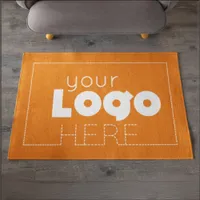 Orange Business Welcome Mat Company Logo Doormat