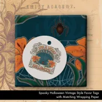 Spooky Halloween Vintage Style Favor Tags