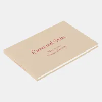 Sand "Through All Eternity" Minimalist Wedding Guest Book