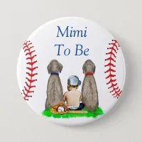 Mimi to Be | Baseball Themed Boy's Baby Shower Button